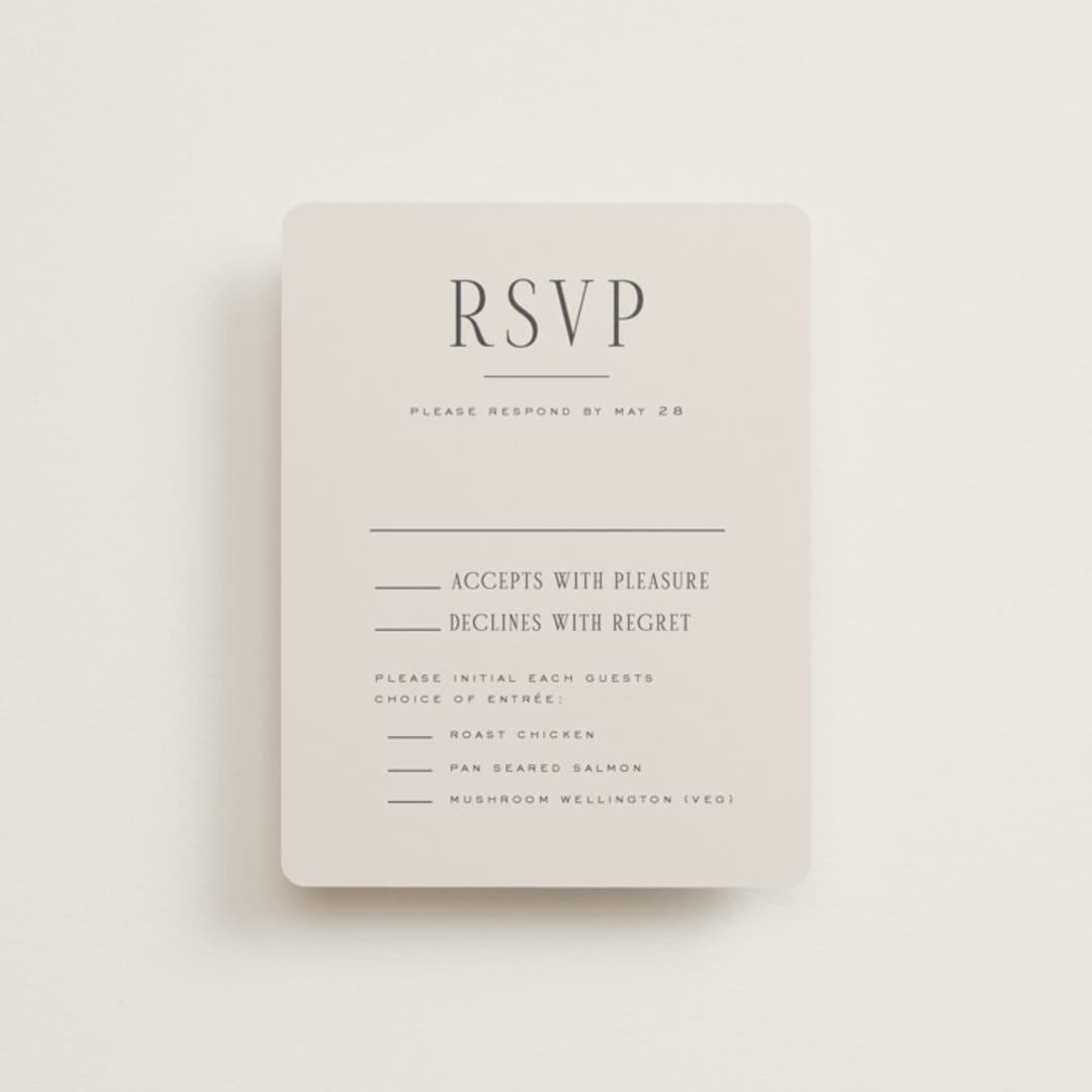 "Close-up" - RSVP Cards in Sandstone by Nicole Walsh - Front