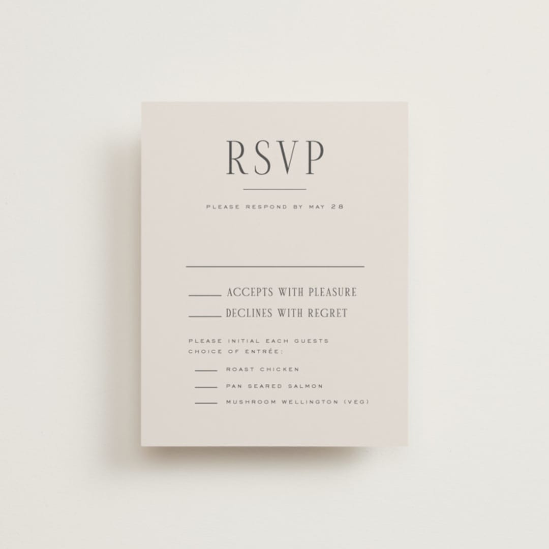 "Close-up" - RSVP Cards in Sandstone by Nicole Walsh - Front