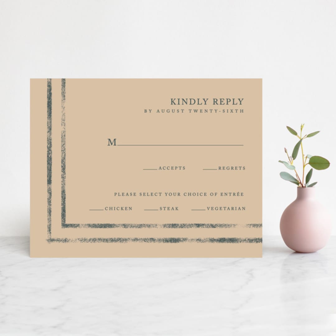 "Simply Modern" - RSVP Cards in Jade by Something Noir - Front