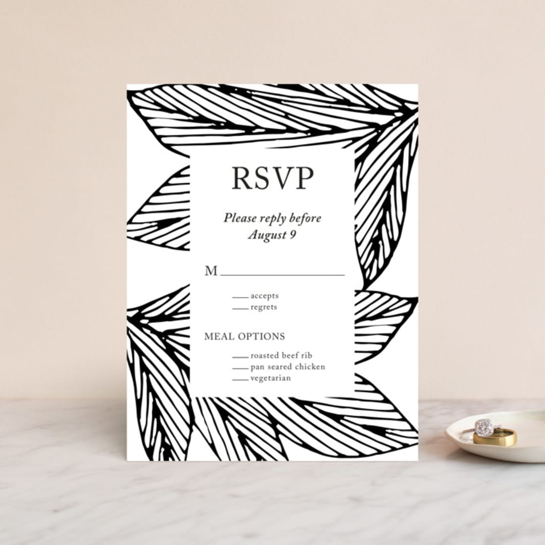 "vivid leaves" - RSVP Cards in Ink by Ramoncita - Front
