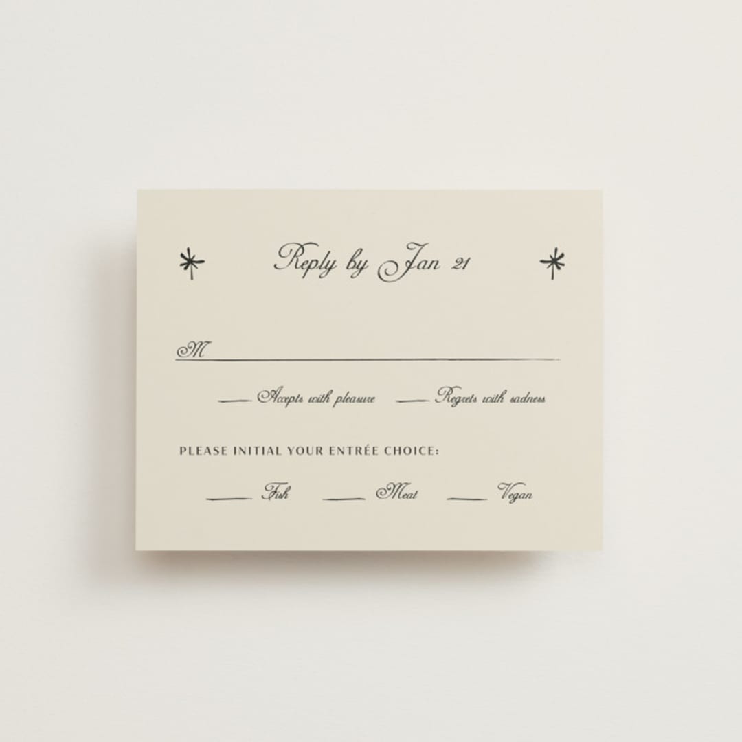 "Milagro" - RSVP Cards in Ivory by Ani Somi - Front