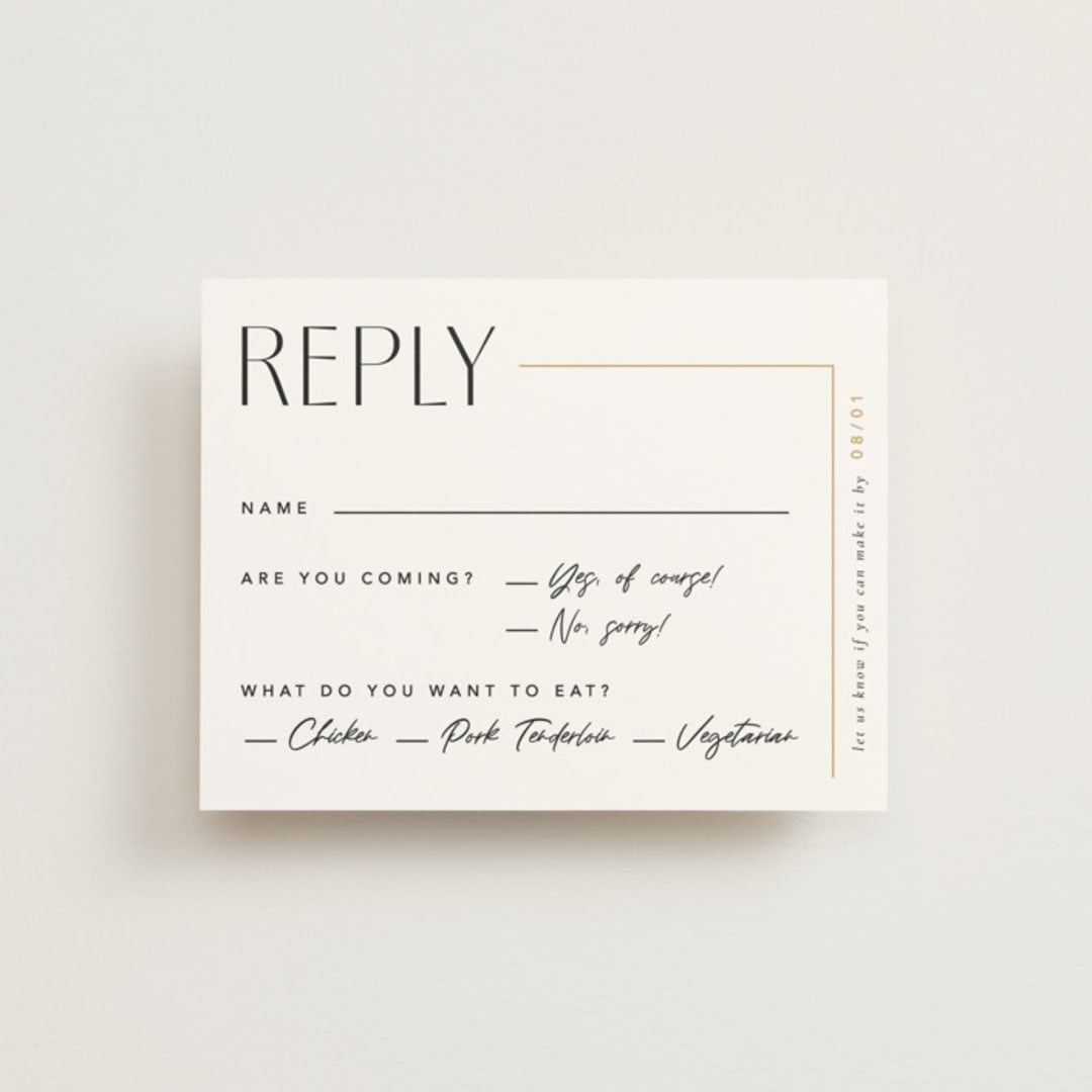 "love love love" - RSVP Cards in Onyx by Robert and Stella - Front