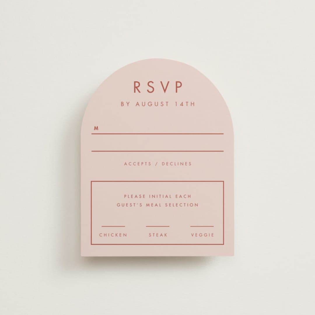 "Jot" - RSVP Cards in Peach Cream by Snow and Ivy - Front