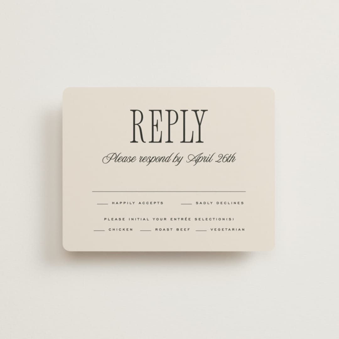 "Riviera" - RSVP Cards in Linen by Kelly Schmidt - Front
