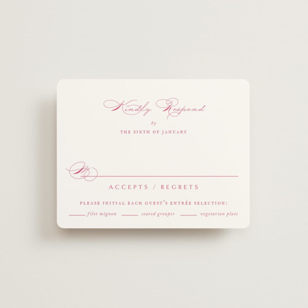 "Everlasting" - RSVP Cards in Carnation by Jennifer Postorino - Front