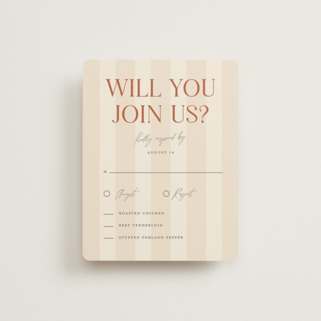 "Ambrosial" - RSVP Cards in Butter by Pixel and Hank - Front