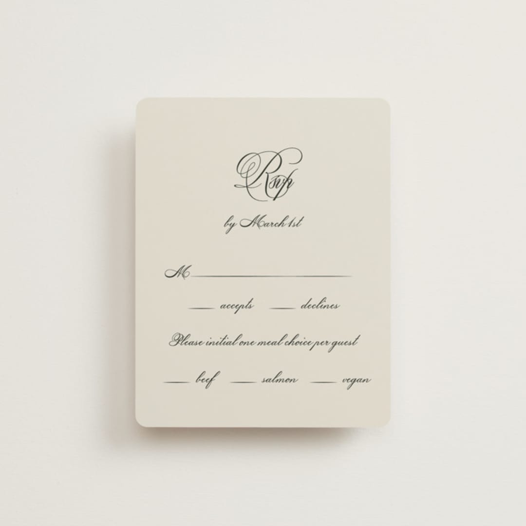 "Old Fashioned" - RSVP Cards in Night by Ani Somi - Front