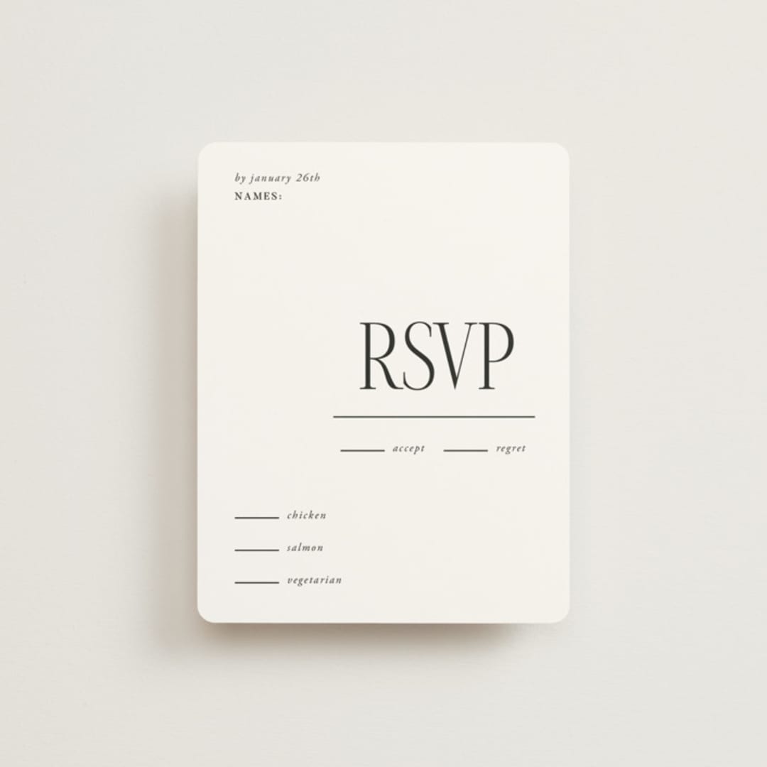 "Modern Space" - RSVP Cards in Cloud by Ashlee Townsend - Front