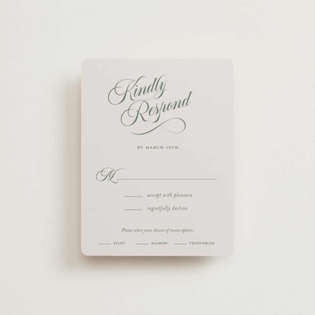 "Enchanted" - RSVP Cards in Garden by Alston Foster - Front