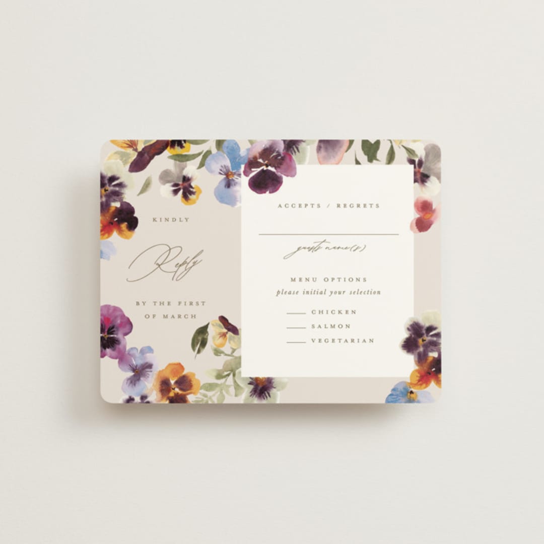 "Bright" - RSVP Cards in Summer by Leah Bisch - Front