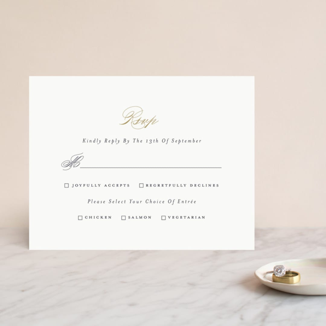 "Bold Love" - RSVP Cards in Antique by Brandy Folse - Front