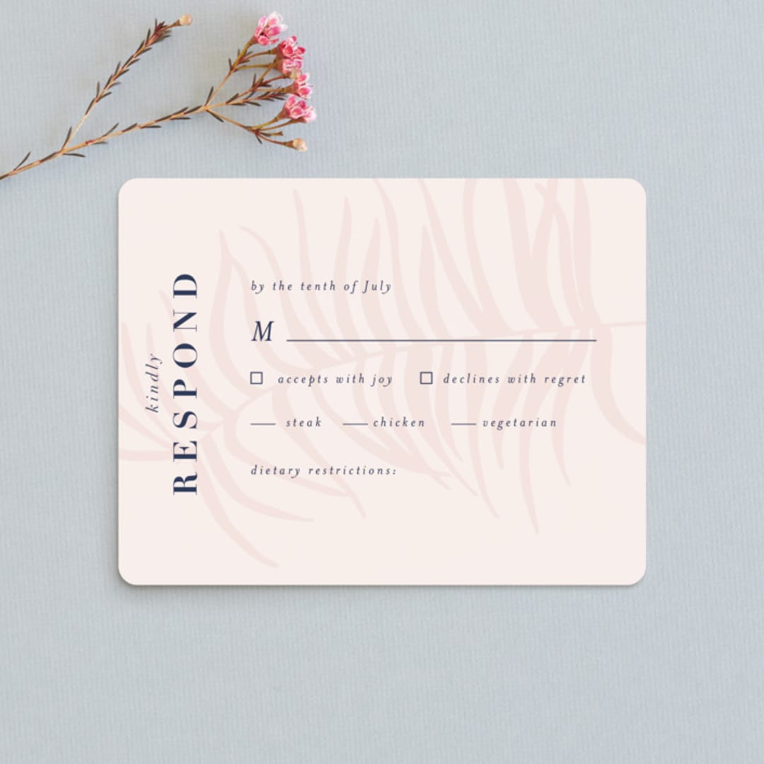 "Acapulco" - RSVP Cards in Indigo by Angela Marzuki - Front