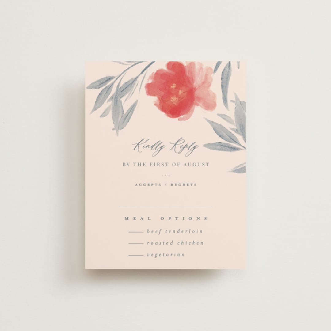 "Orient Garden" - RSVP Cards in Saffron by Vera Lim - Front