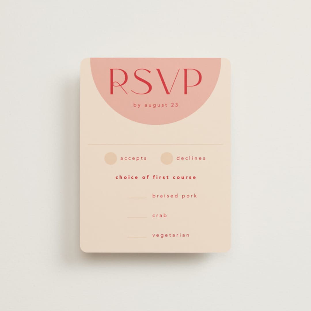 "Unity" - RSVP Cards in Blossom by Hudson meet Rose - Front