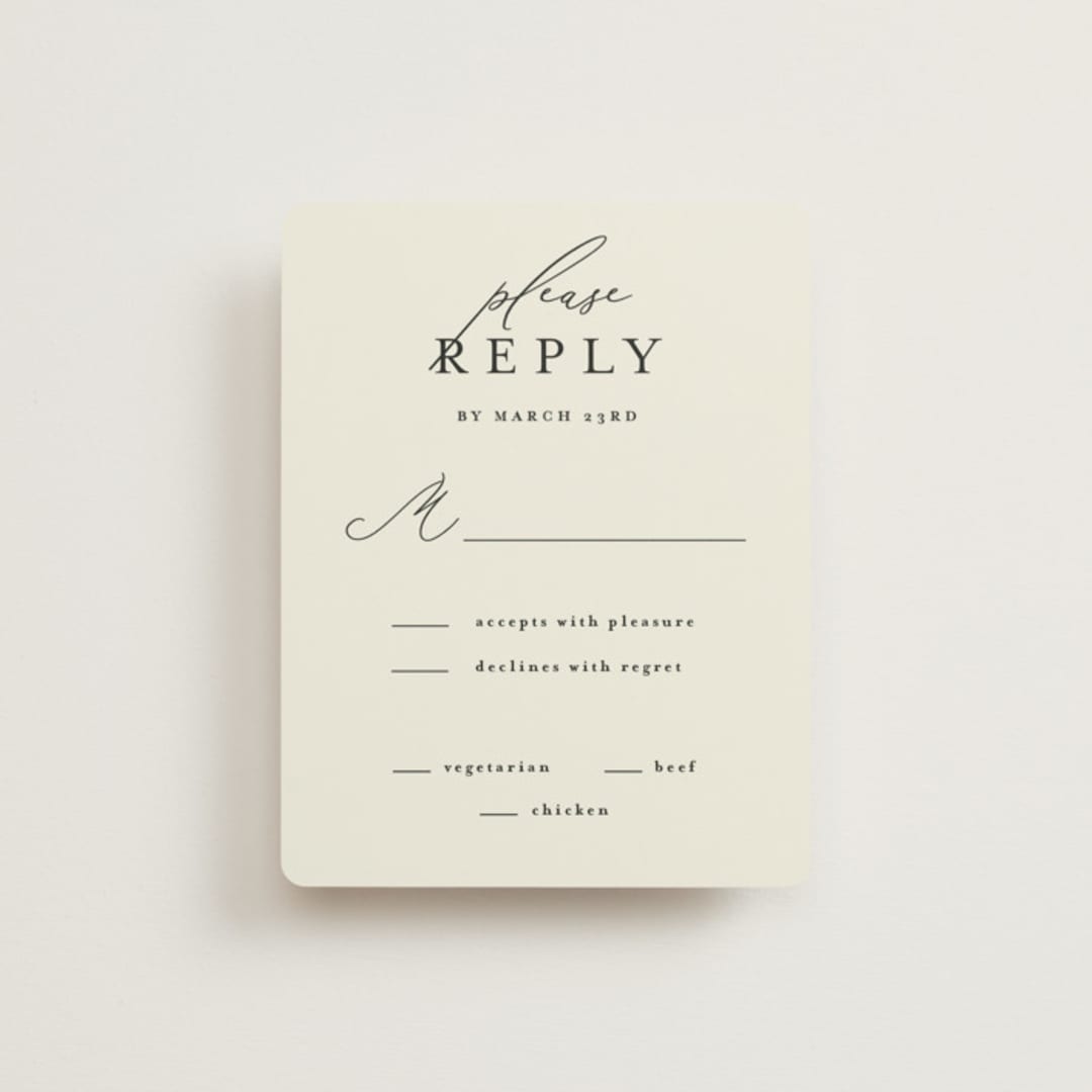 "Love and Faith" - RSVP Cards in Vanilla by Louise Kay - Front