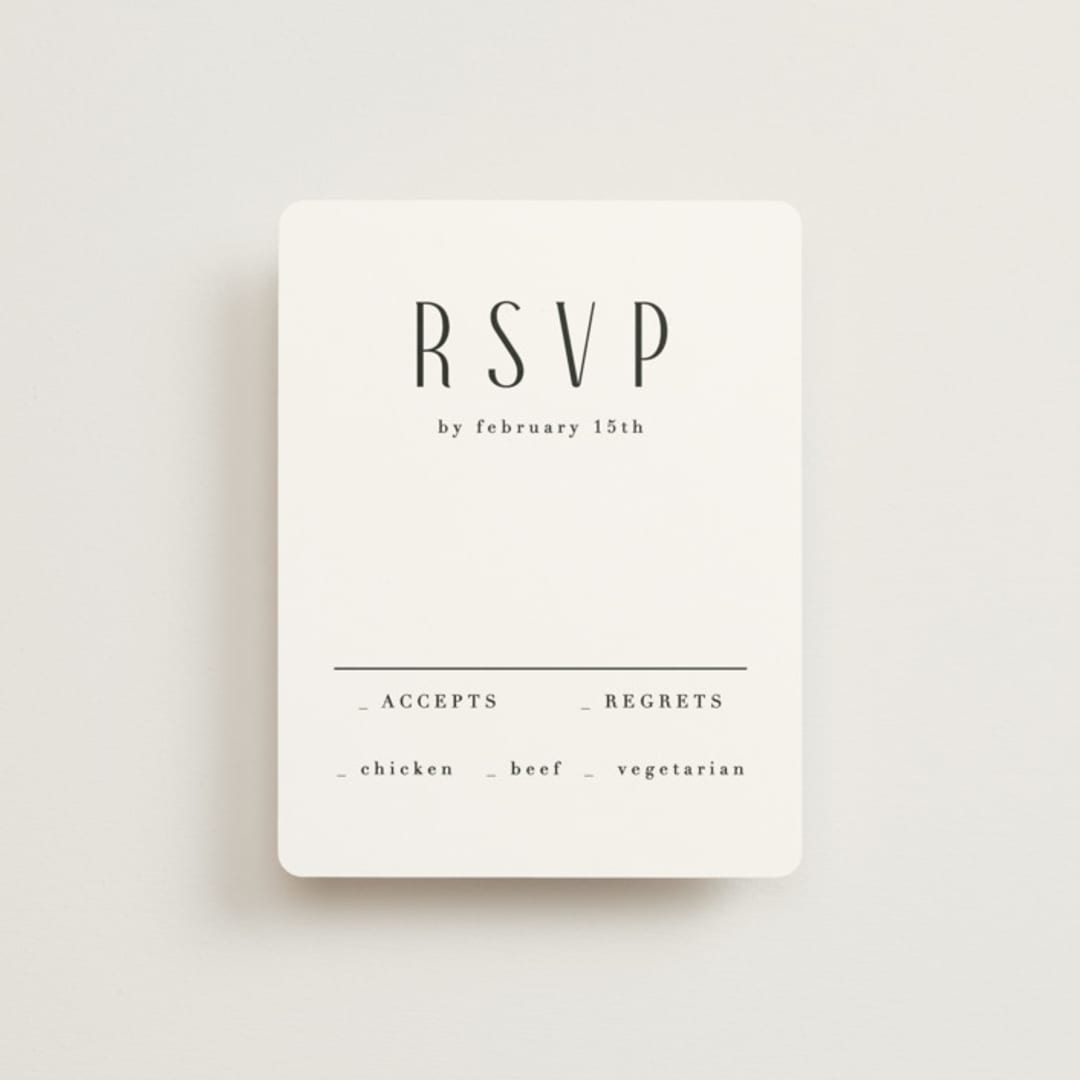 "photo" - RSVP Cards in Snow by Lori Wemple - Front
