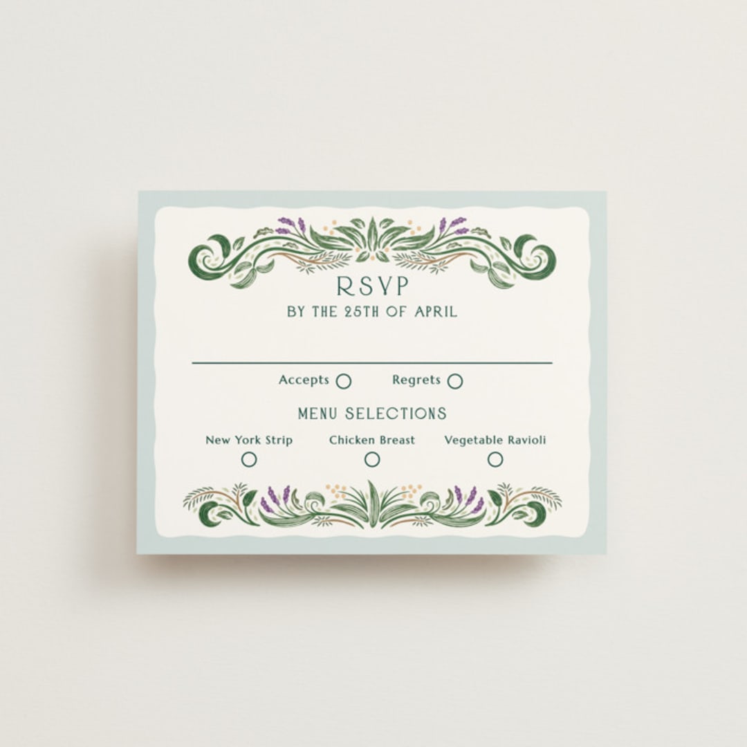 "Sierra" - RSVP Cards in Spruce by Paper Sun Studio - Front