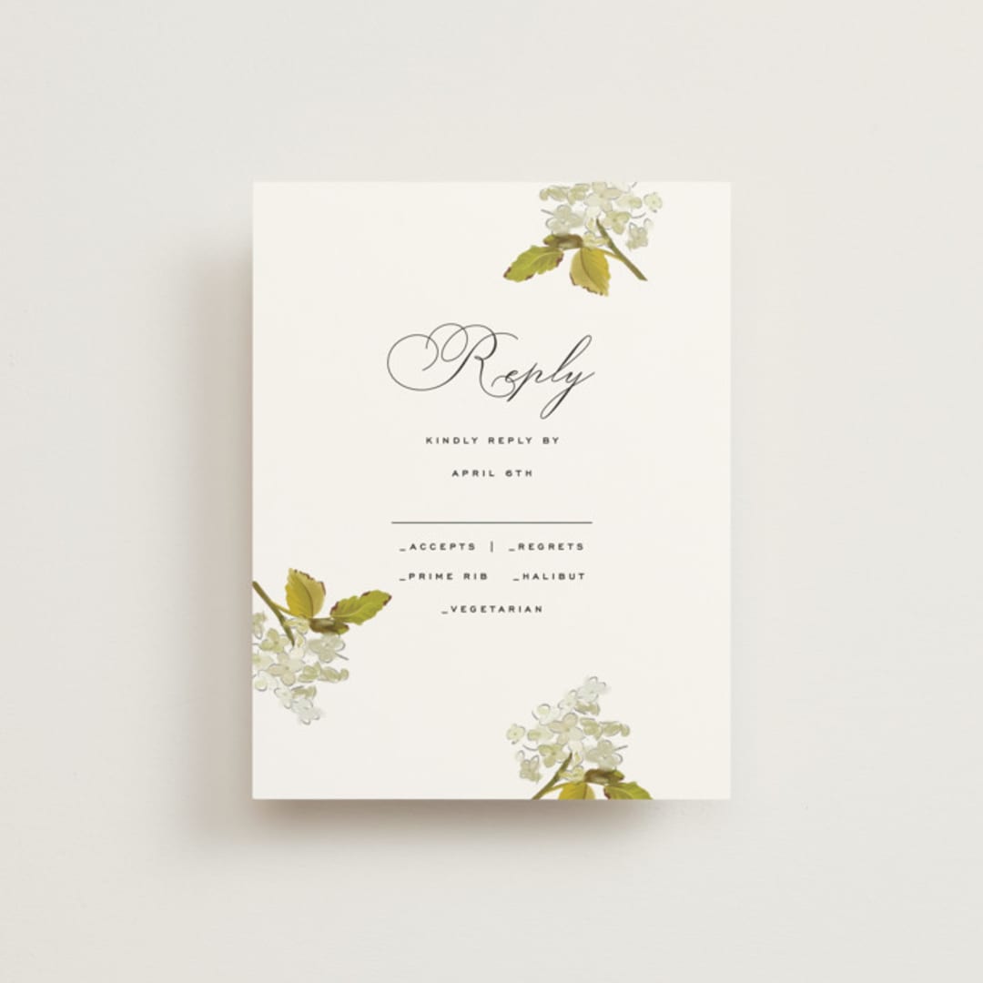 "Limelight" - RSVP Cards in Linen by Olivia Kanaley Inman - Front