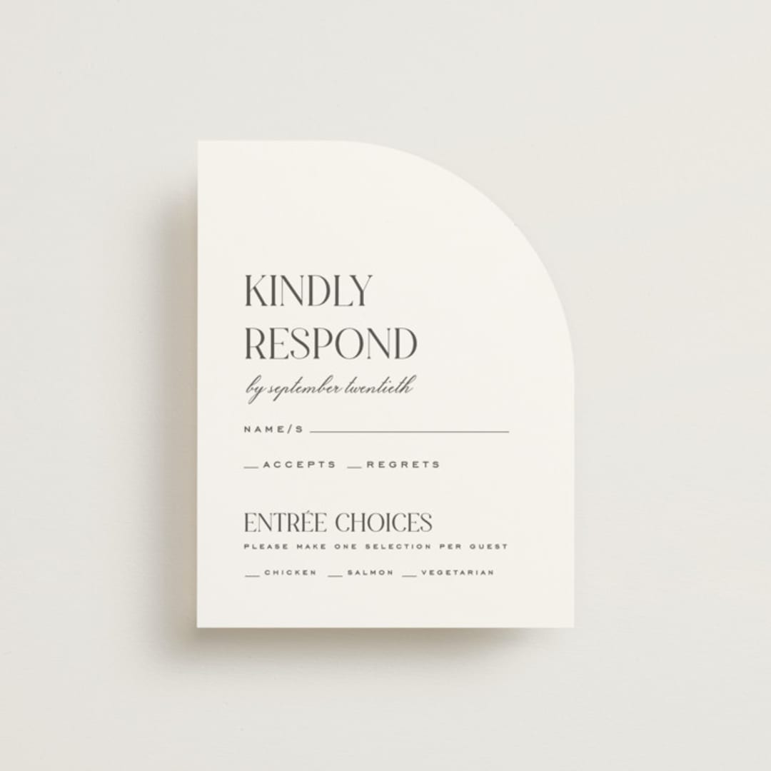 "Clarity" - RSVP Cards in Diamond by Heather Cairl - Front