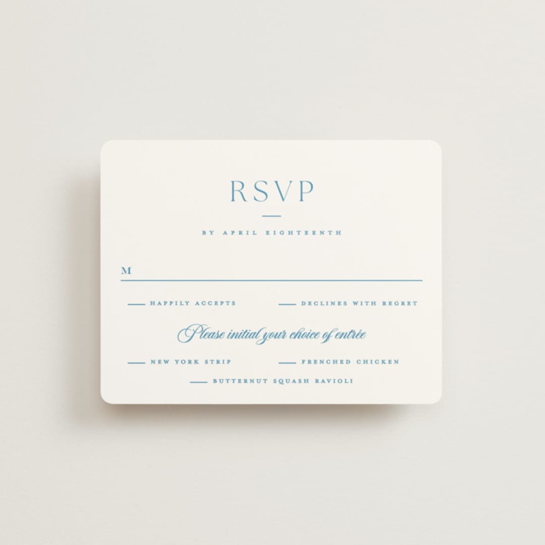 "Gwenyth" - RSVP Cards in Neptune by Kristie Kern - Front