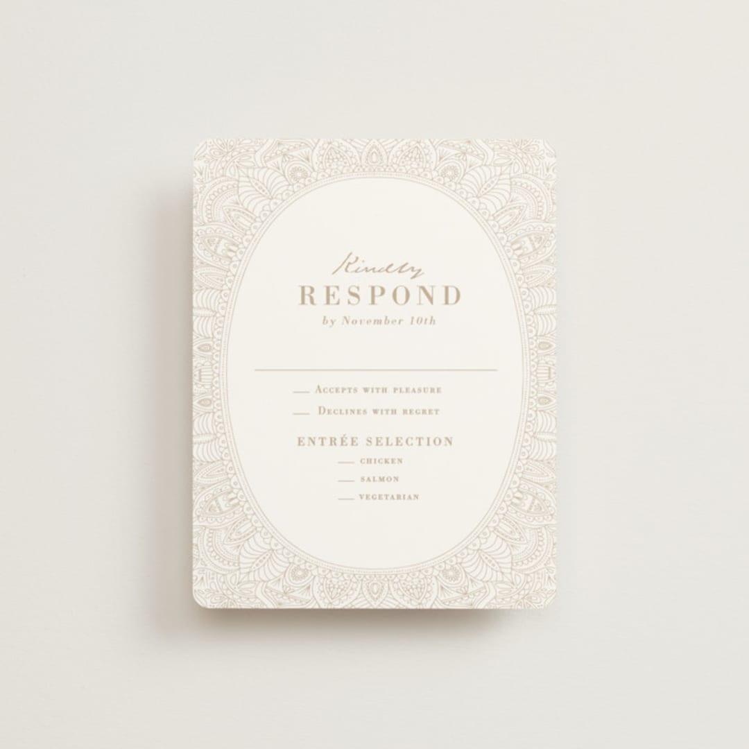 "Extravagant" - RSVP Cards in Natural by Jessie Steury - Front