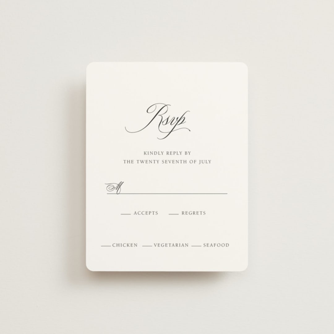 "legacy" - RSVP Cards in Pure by Design Lotus - Front