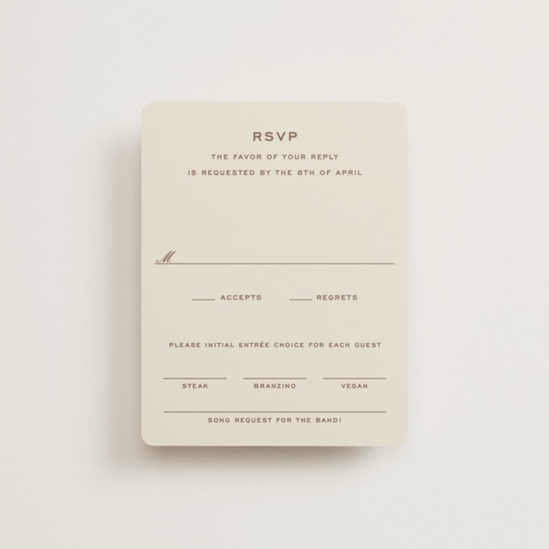 "Campania" - RSVP Cards in Limone by Megan Davis - Front