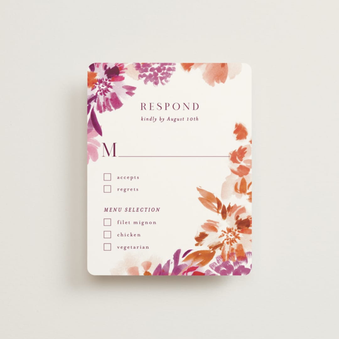 "veranda" - RSVP Cards in Merlot by Angela Marzuki - Front