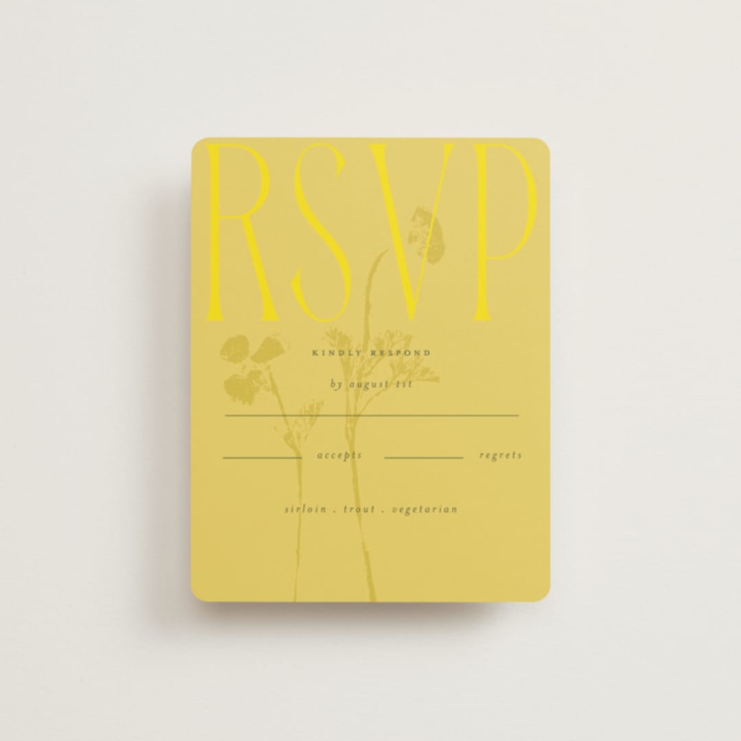 "Bloom" - RSVP Cards in Caribbean Citrus by Morgan Kendall - Front