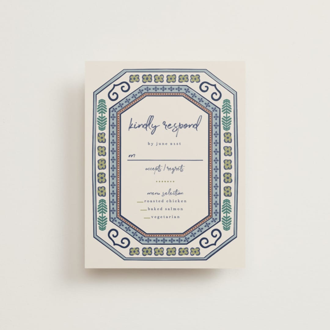 "Vase" - RSVP Cards in Neptune by Kelly Watkins - Front