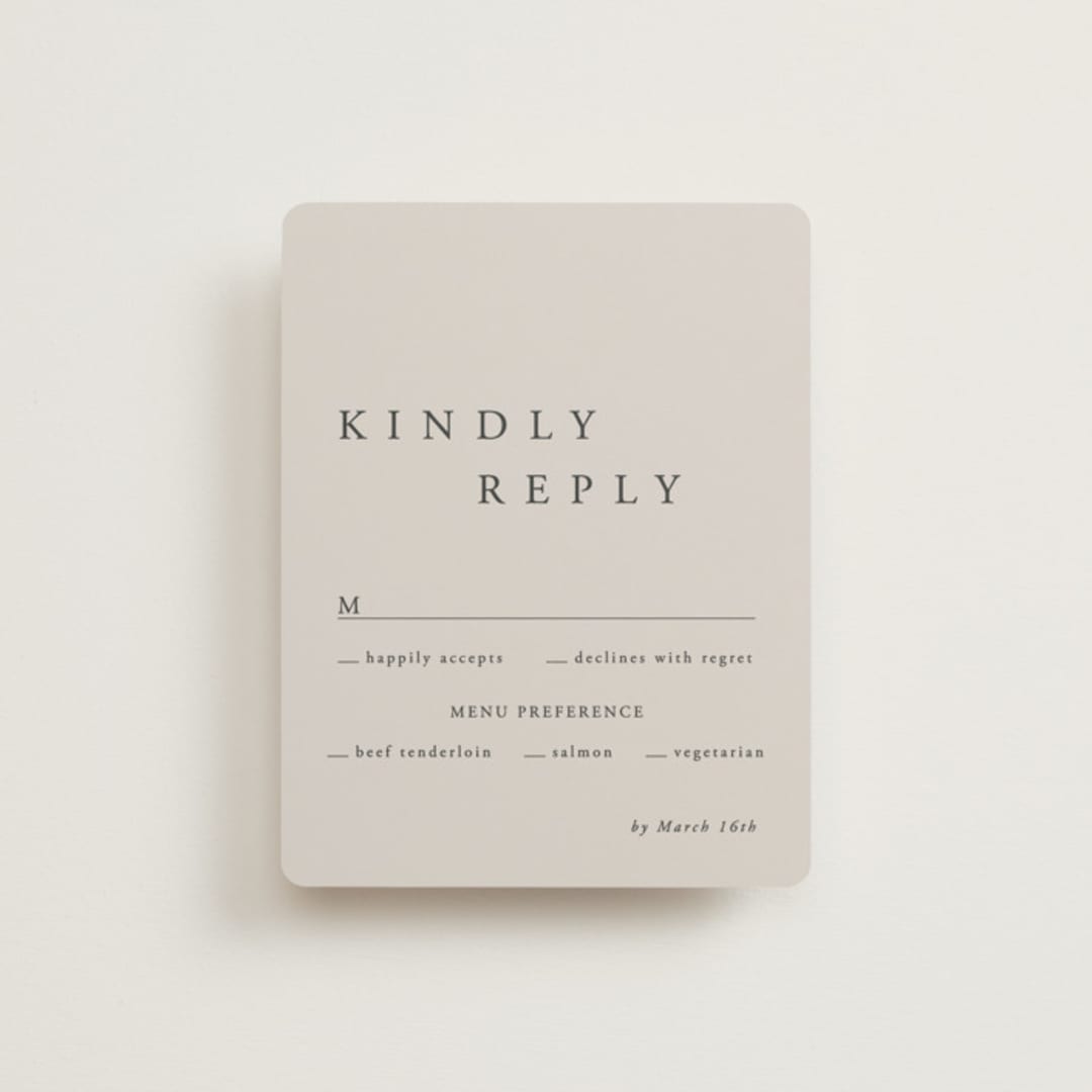 "The Minimalist" - RSVP Cards in Air by lulu and isabelle - Front