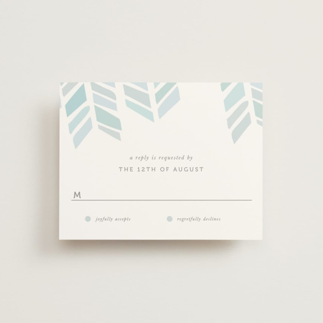 "Arrow Head" - RSVP Cards in Sky by Erin Hodges - Front