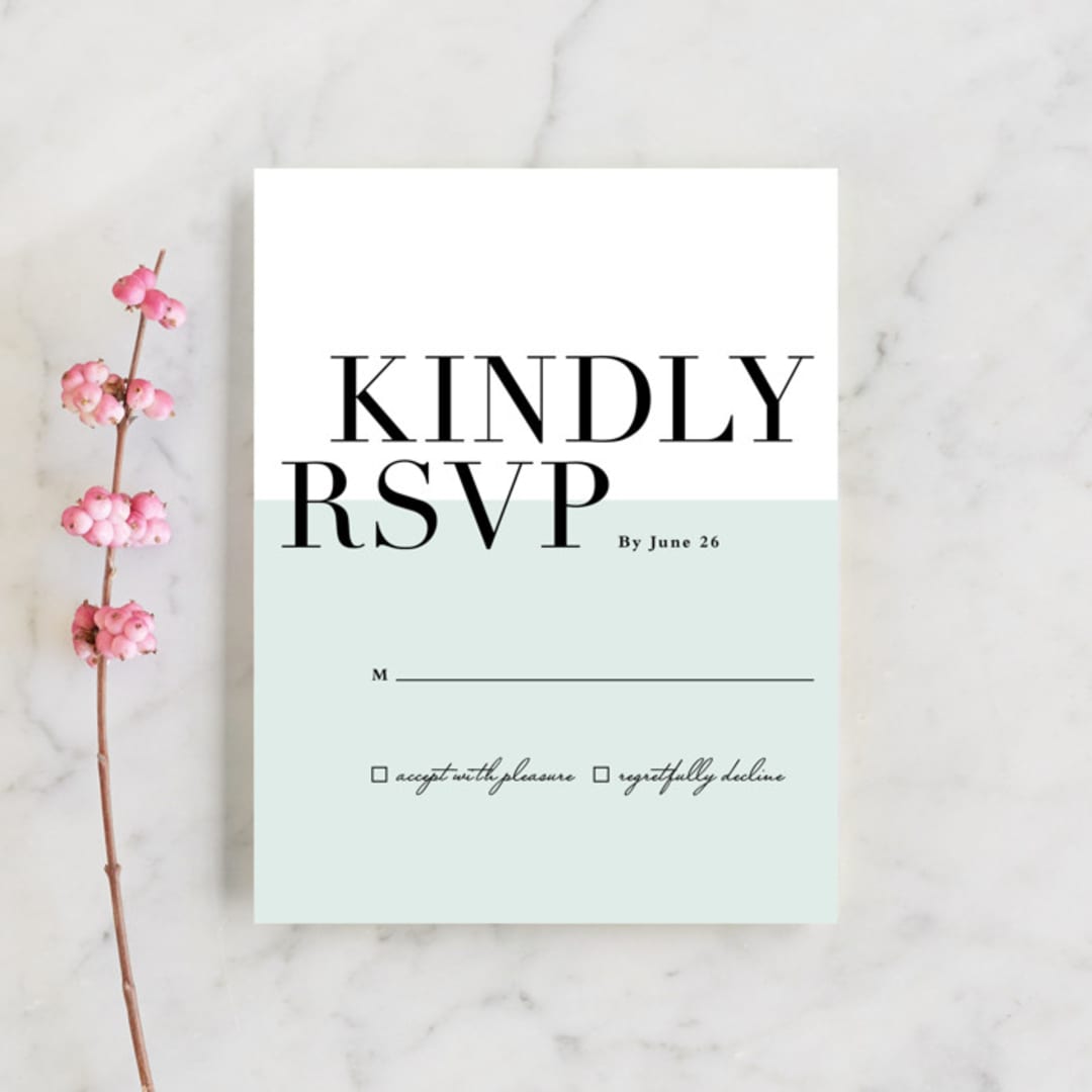 "So Fresh" - RSVP Cards in Mint by Stacey Meacham - Front
