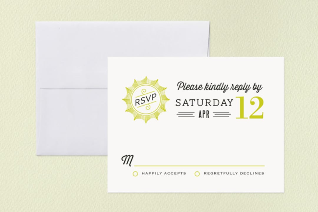 "Cadillac" - RSVP Cards in Pear by chocomocacino - Front