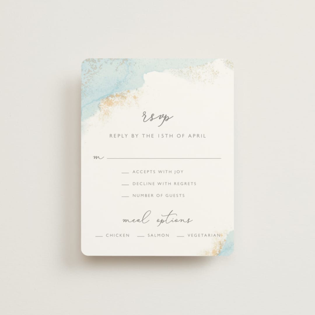 "My tenderness" - RSVP Cards in Topaz by Helen Halik - Front