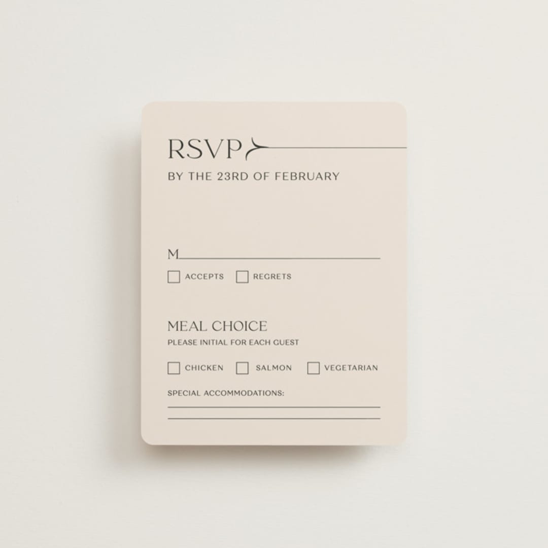 "Convergence" - RSVP Cards in Cream by Annie Lowe - Front