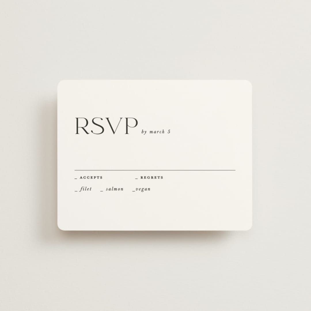 "tomorrows" - RSVP Cards in Ink by Lori Wemple - Front