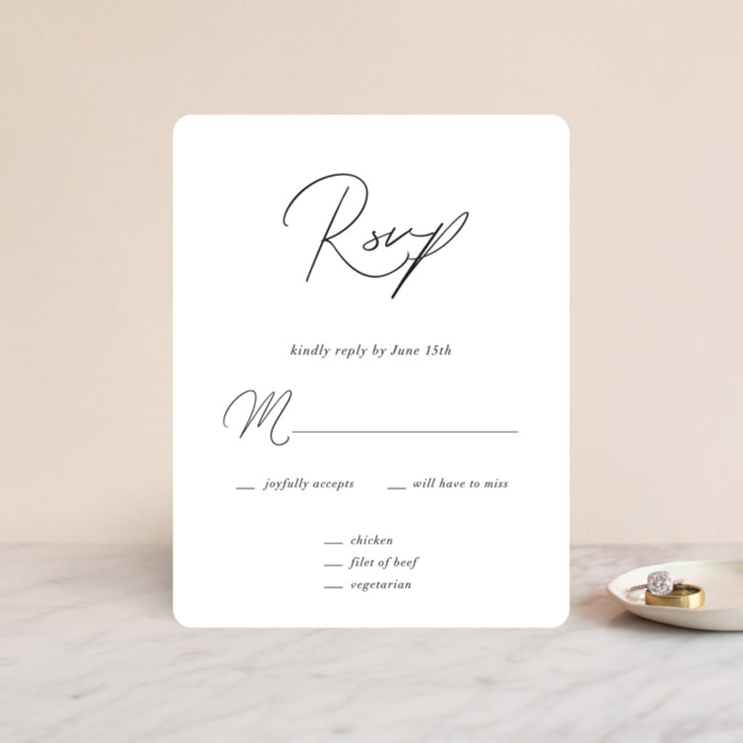 "first dance" - RSVP Cards in Champagne by Kasia Labocki - Front