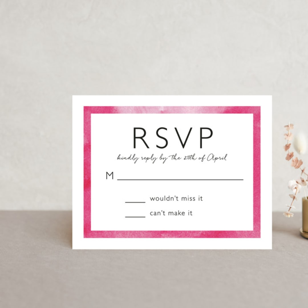 "Skyline -New York" - RSVP Cards in Magenta by Laura Condouris - Front