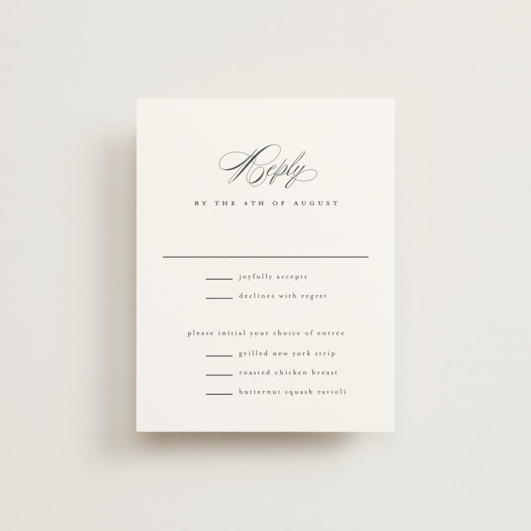 "Pearl" - RSVP Cards in Chantilly by Jessica Williams - Front