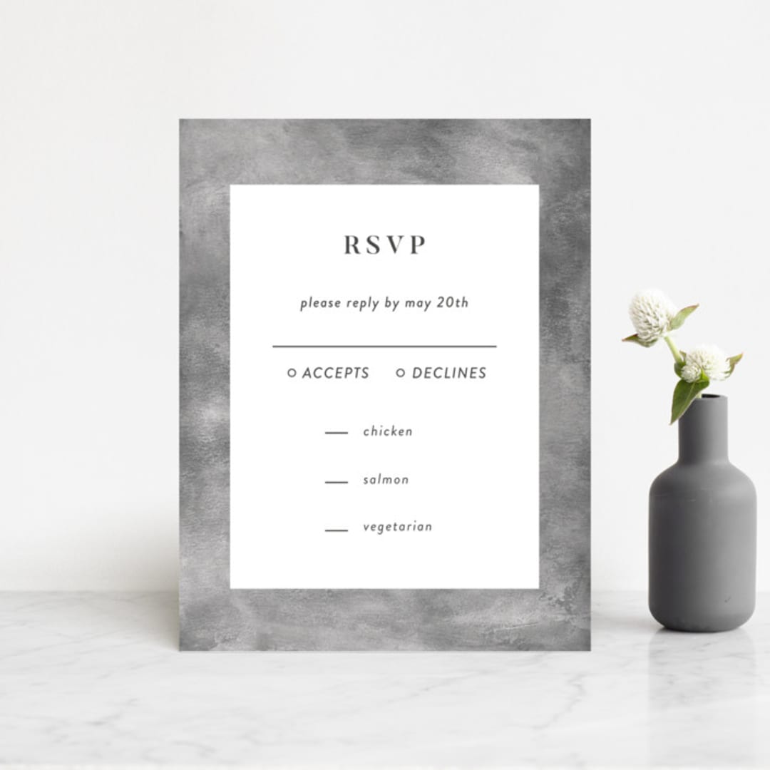 "set in stone" - RSVP Cards in Granite by raven erebus - Front