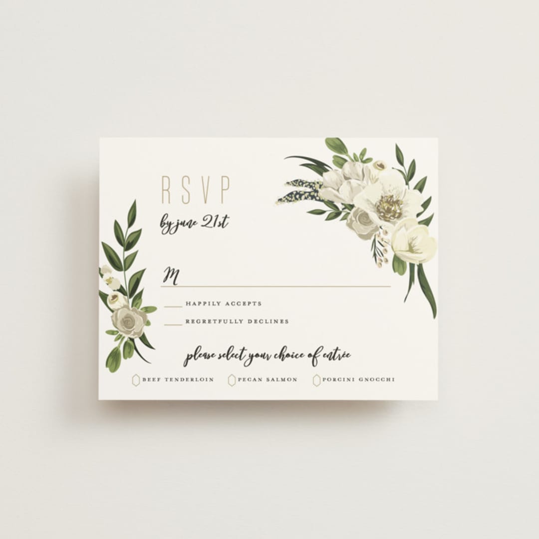 "jewel" - RSVP Cards in Onyx by Susan Moyal - Front