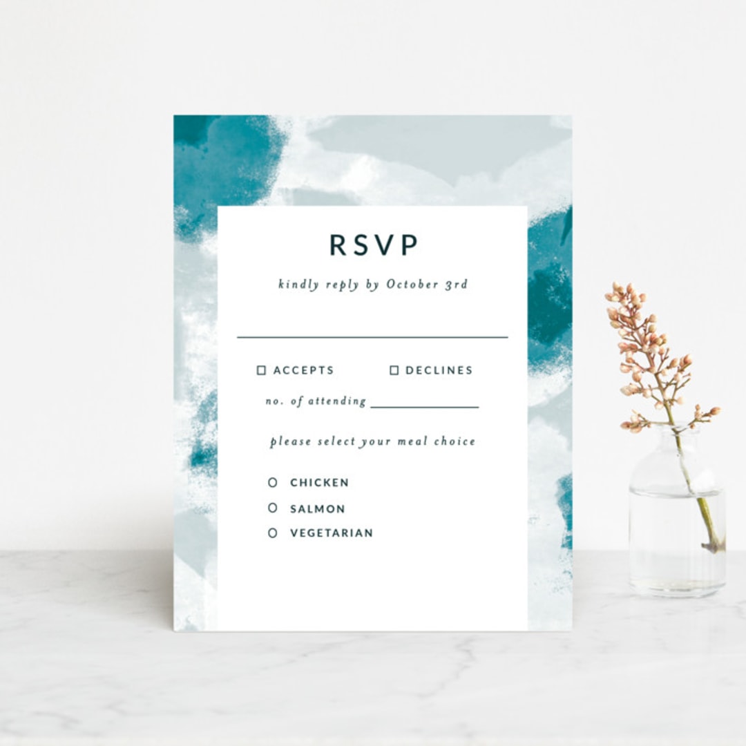 "Cotton Air" - RSVP Cards in Seaside by Lea Velasquez - Front
