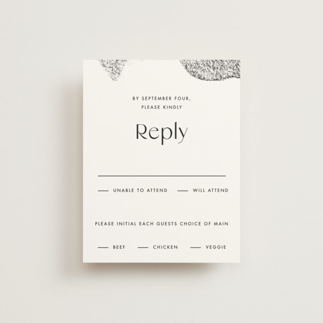 "Forever" - RSVP Cards in Ink by Blustery August - Front