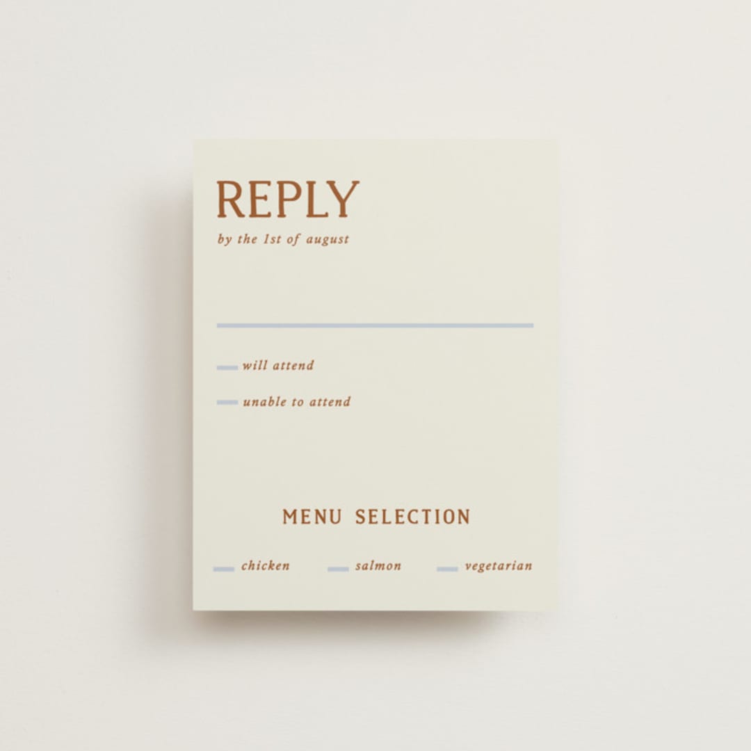 "Stripes" - RSVP Cards in Wave by Kelly Watkins - Front