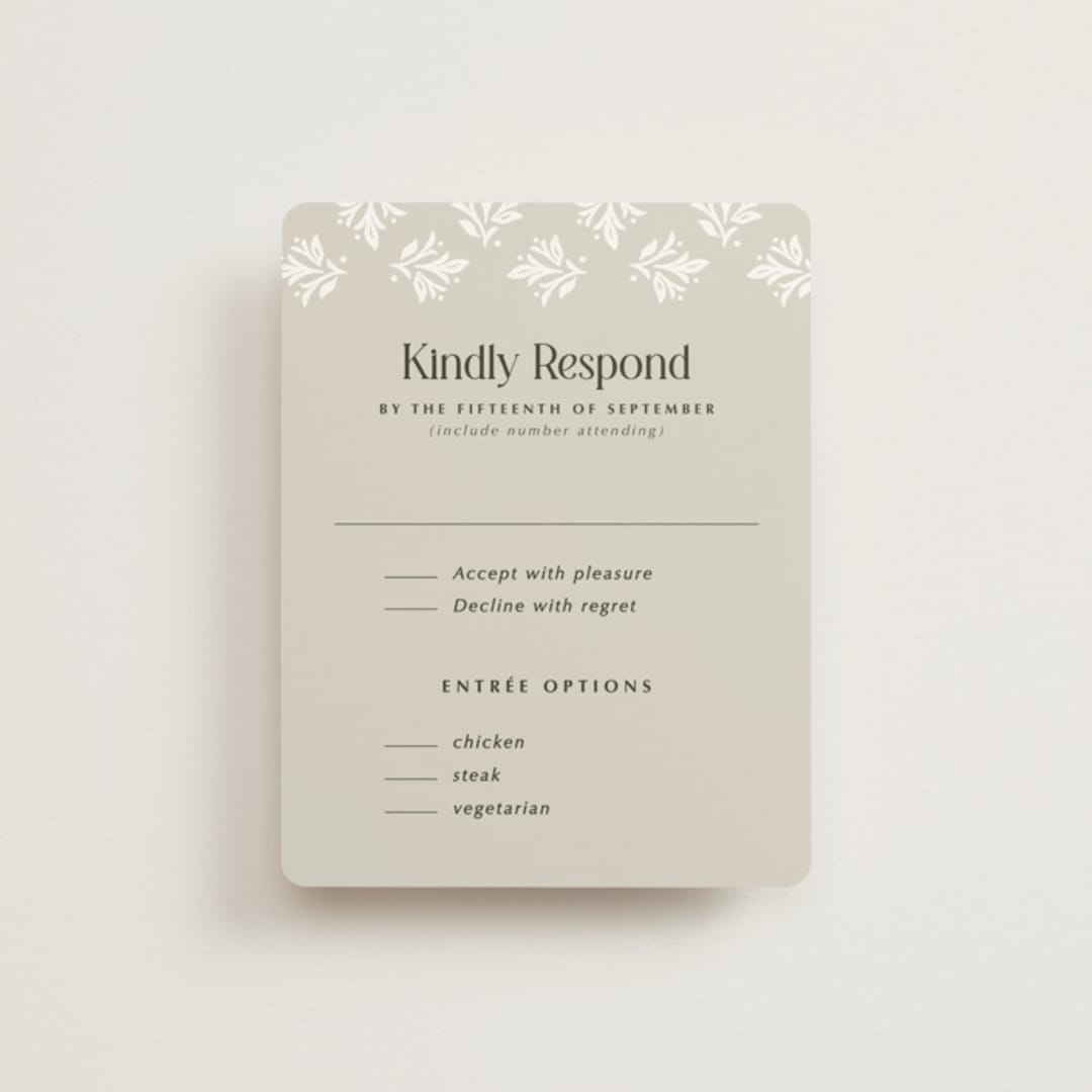 "Litterateur" - RSVP Cards in Natural by Karen Glenn - Front