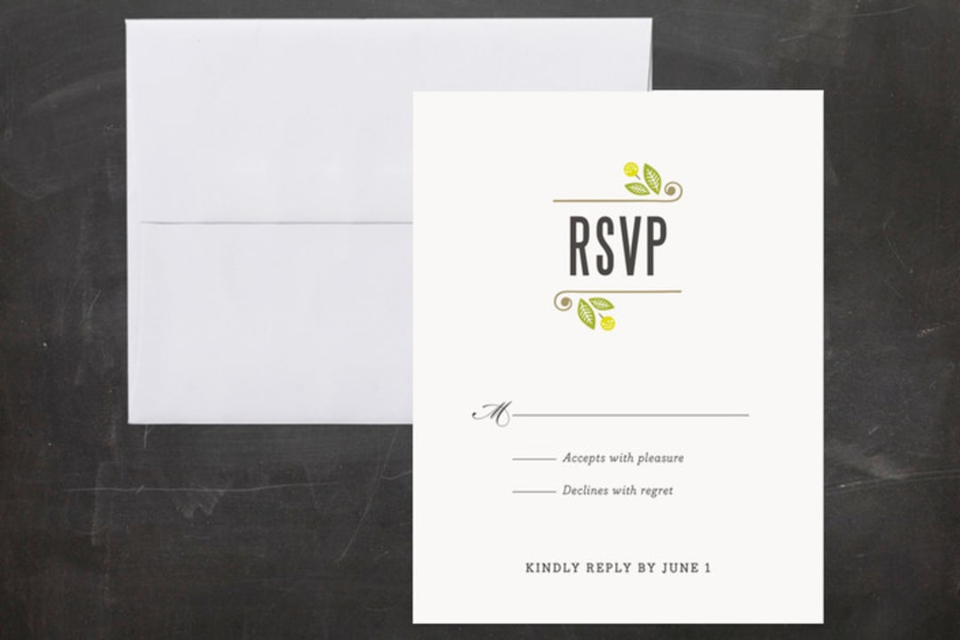 "Unity" - RSVP Cards in Avocado by Griffinbell Paper Co. - Front