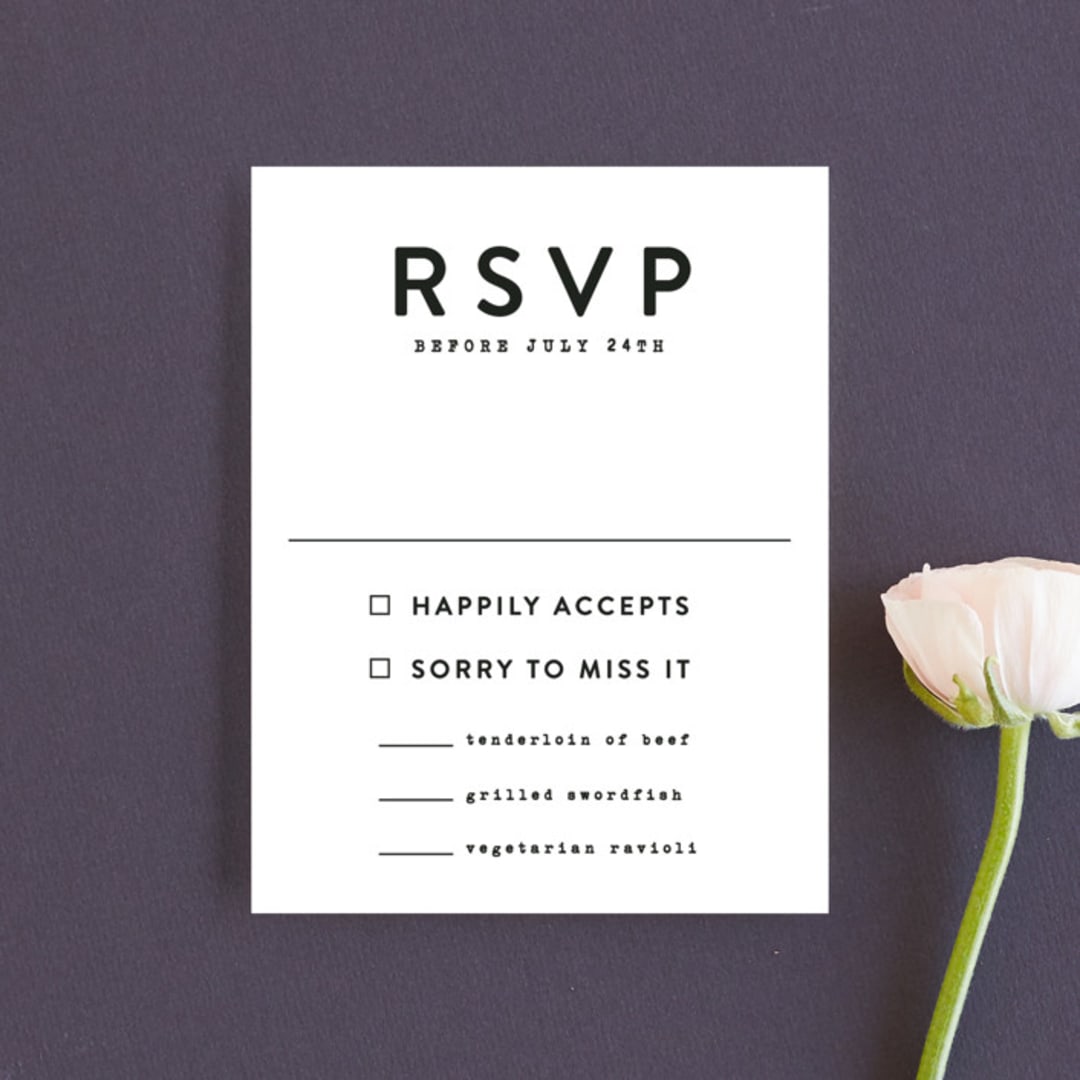 "Painted Chevrons" - RSVP Cards in Lemon Drop by Hooray Creative - Front