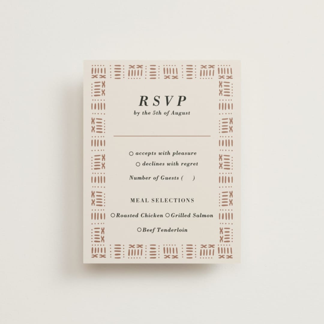 "Amari" - RSVP Cards in Ivory by Oma N. Ramkhelawan - Front