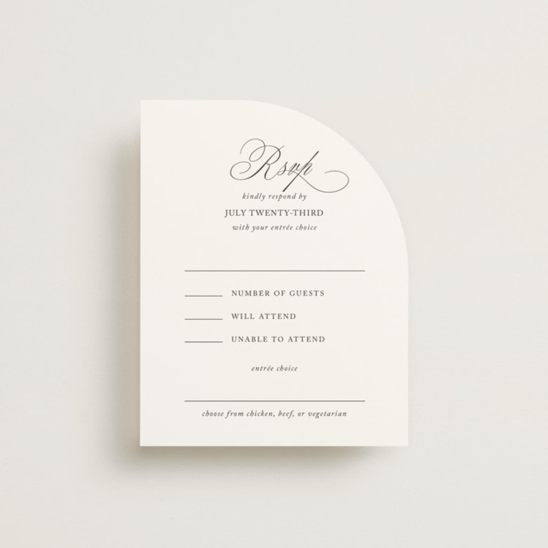 "When I Fall In Love" - RSVP Cards in Snow Bright by Design Lotus - Front
